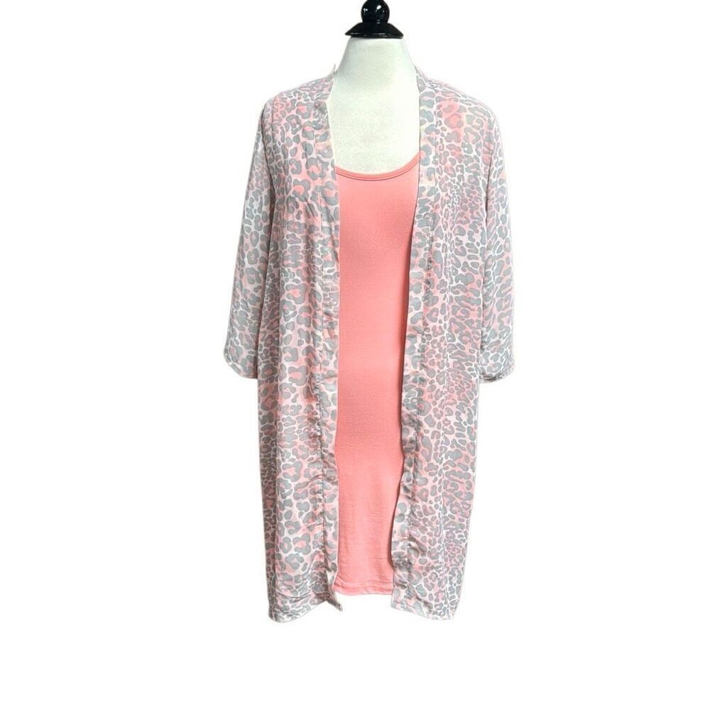 Hot Kiss Women’s Tank Dress & Leopard Kimono Set Size Large NEW